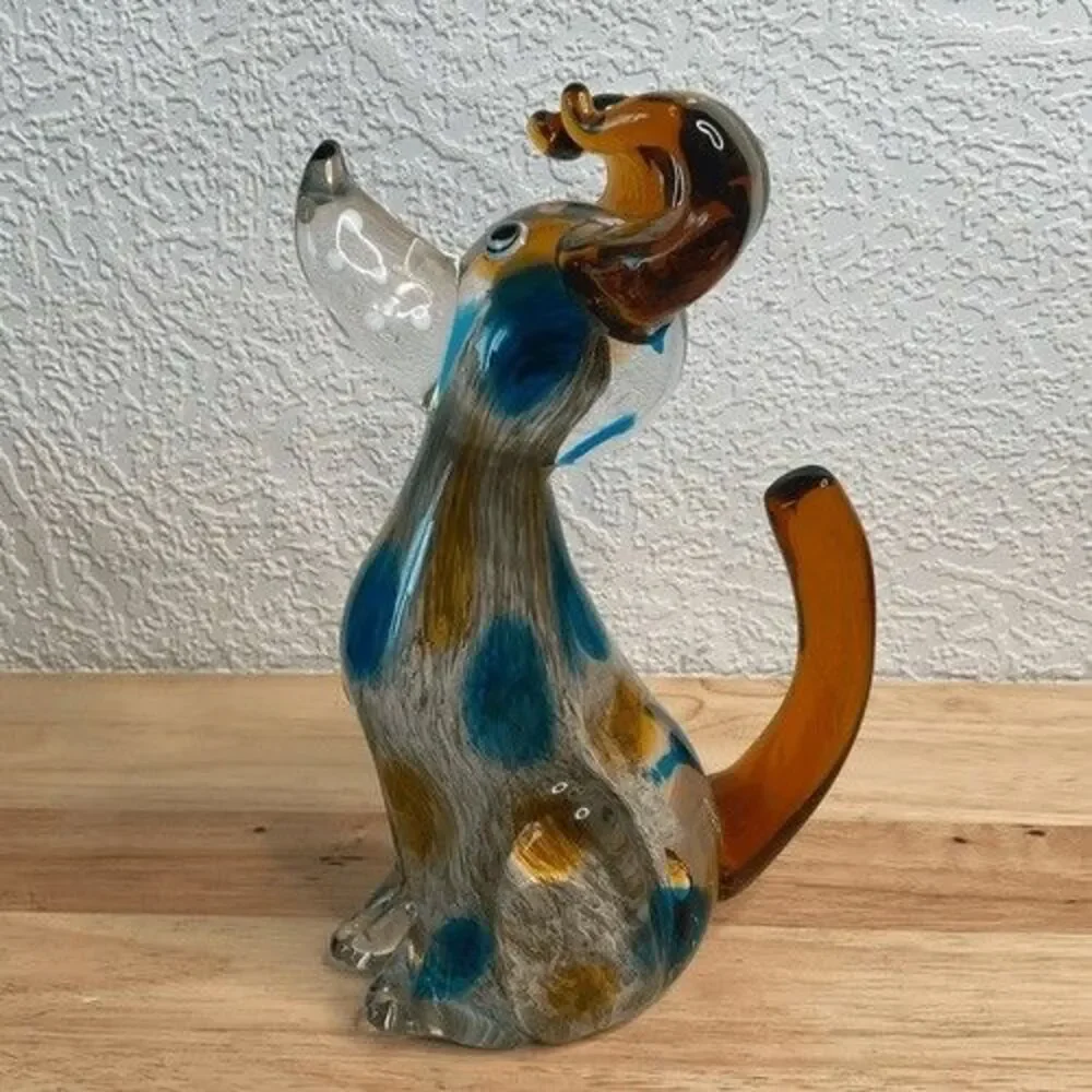 New without box Dale Tiffany Maximo Dog‎ Handcrafted Art Glass Figurine 8